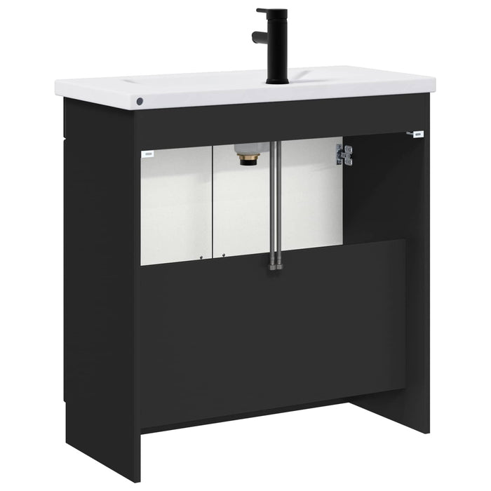 Set de mobilier pentru baie Negru 56 x 37,5 x 81 cm WALTI