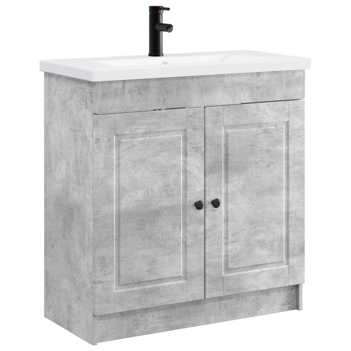Set de mobilier pentru baie Gri Beton 56 x 37,5 x 81 cm WALTI