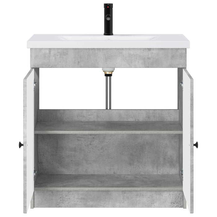 Set de mobilier pentru baie Gri Beton 56 x 37,5 x 81 cm WALTI