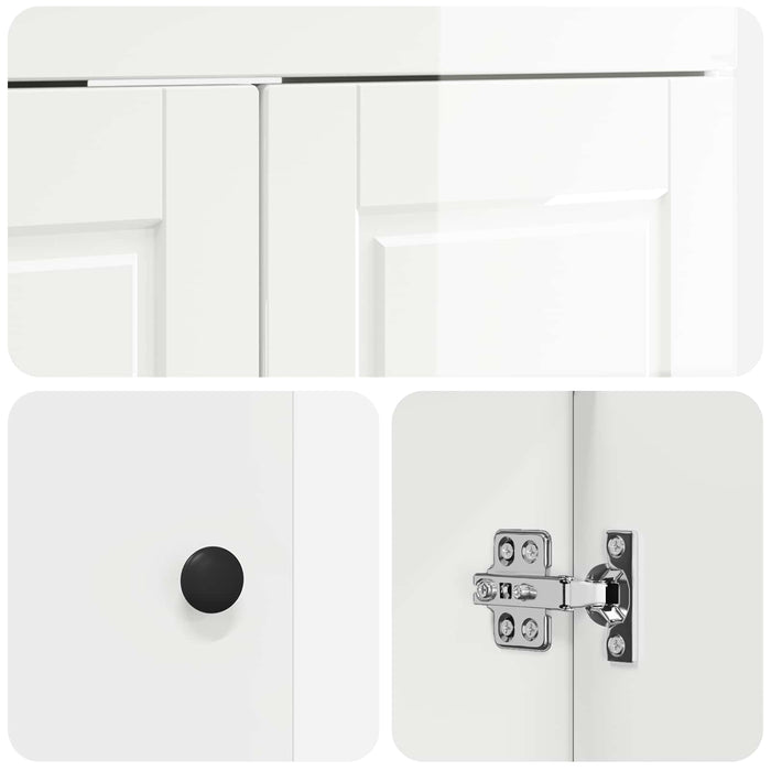 Set de mobilier pentru baie Alb foarte lucios 56 x 37,5 x 81 cm WALTI