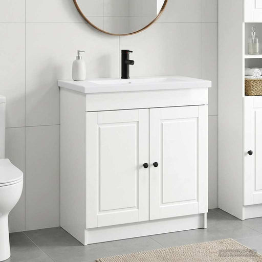 Set de mobilier pentru baie Alb foarte lucios 56 x 37,5 x 81 cm - WALTI WALTI