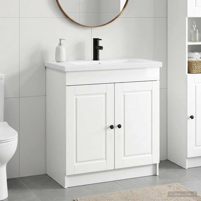 Set de mobilier pentru baie Alb foarte lucios 56 x 37,5 x 81 cm WALTI