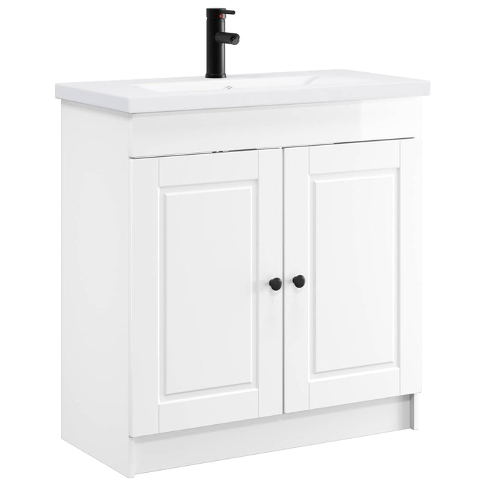 Set de mobilier pentru baie Alb foarte lucios 56 x 37,5 x 81 cm WALTI