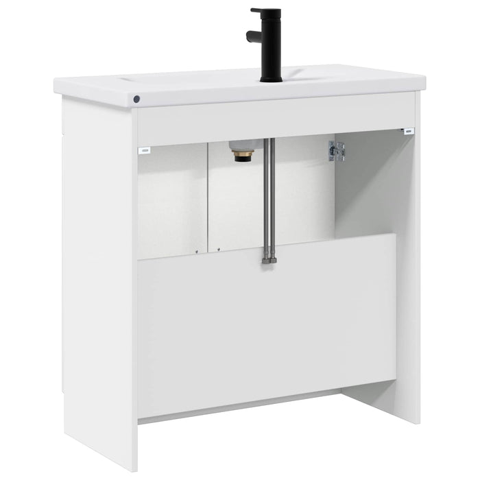Set de mobilier pentru baie Alb foarte lucios 56 x 37,5 x 81 cm WALTI