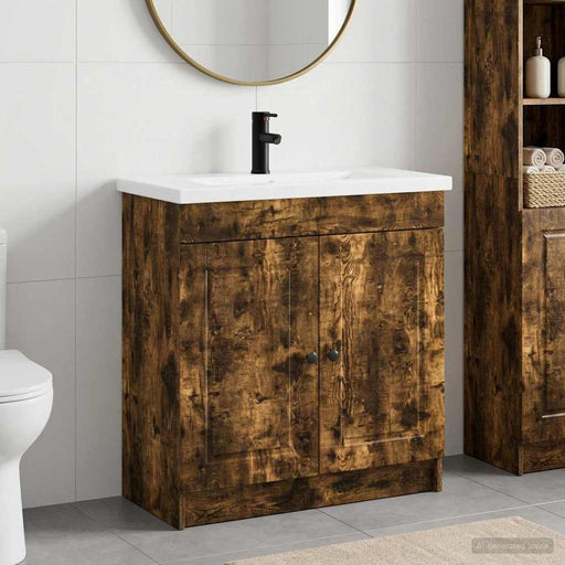 Set de mobilier pentru baie Stejar fumuriu 56 x 37,5 x 81 cm - WALTI WALTI