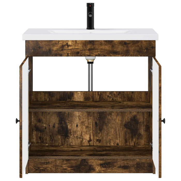 Set de mobilier pentru baie Stejar fumuriu 56 x 37,5 x 81 cm WALTI
