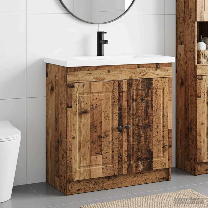 Set de mobilier pentru baie Lemn vechi 56 x 37,5 x 81 cm WALTI