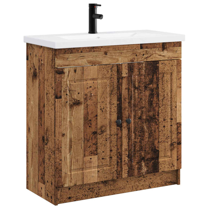 Set de mobilier pentru baie Lemn vechi 56 x 37,5 x 81 cm WALTI