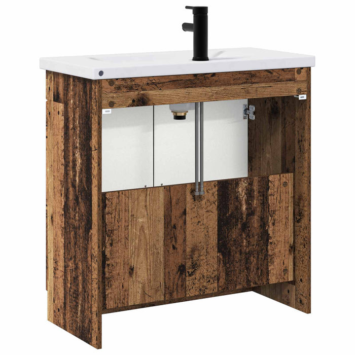 Set de mobilier pentru baie Lemn vechi 56 x 37,5 x 81 cm WALTI