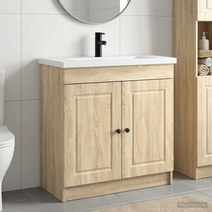 Set de mobilier pentru baie Stejar Sonoma 78,5 x 37,5 x 81 cm WALTI