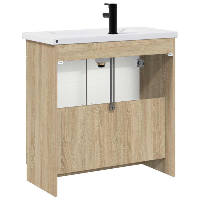 Set de mobilier pentru baie Stejar Sonoma 78,5 x 37,5 x 81 cm WALTI