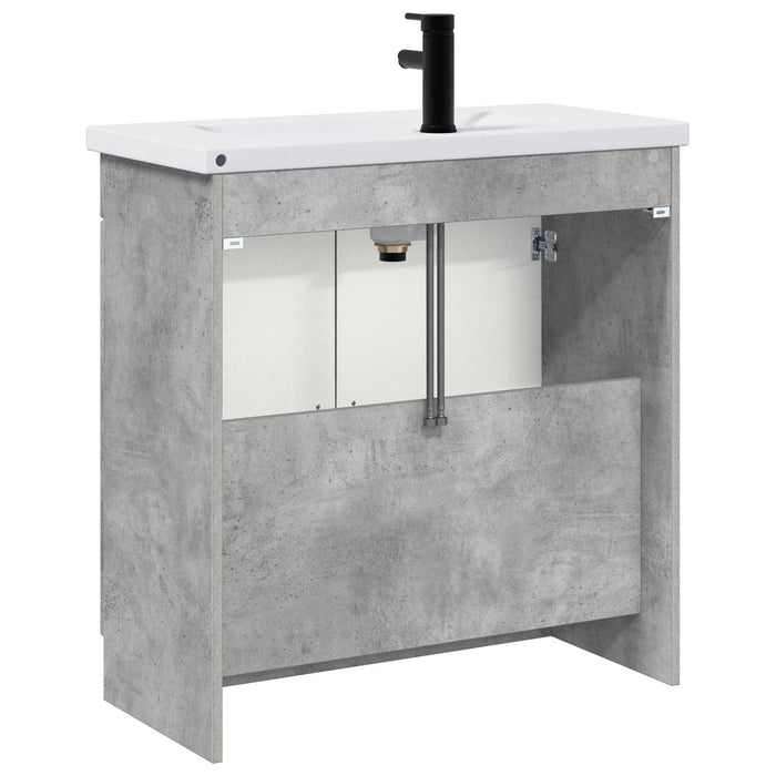 Set de mobilier pentru baie Gri Beton 78,5 x 37,5 x 81 cm WALTI