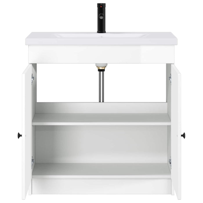 Set de mobilier pentru baie Alb foarte lucios WALTI