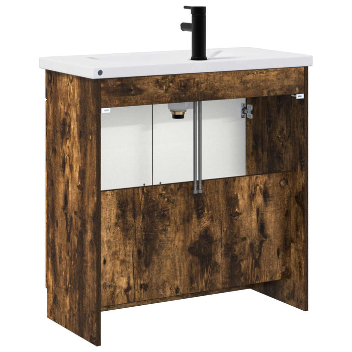 Set de mobilier pentru baie Stejar fumuriu 78,5 x 37,5 x 81 cm WALTI