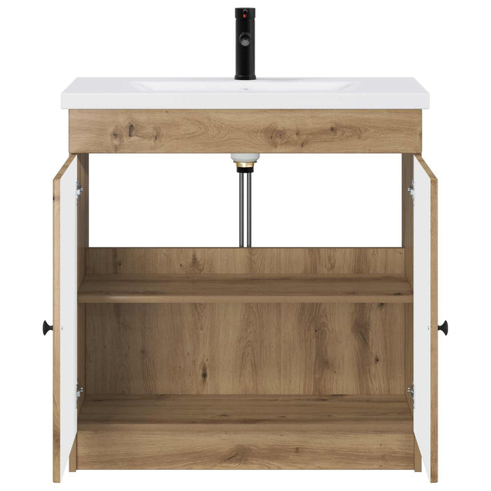 Set de mobilier pentru baie Stejar Artizanal WALTI