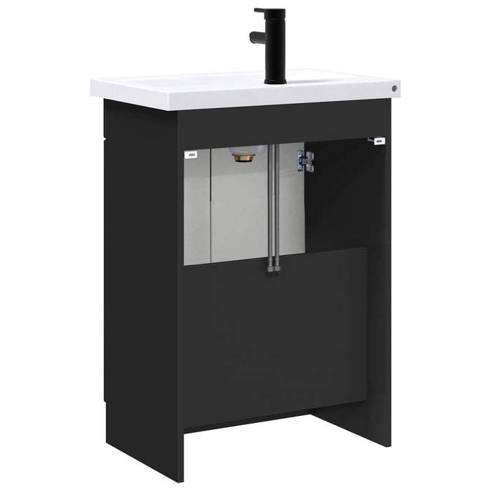 Set de mobilier pentru baie Negru 56 x 37,5 x 81 cm WALTI