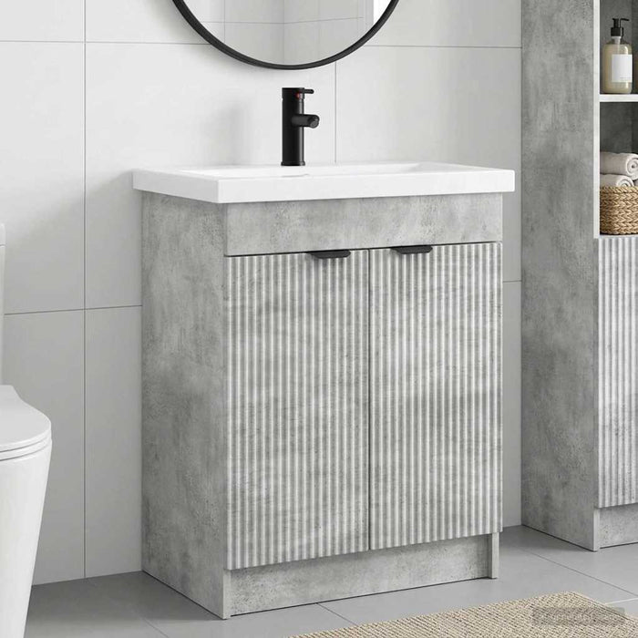 Set de mobilier pentru baie Gri Beton 56 x 37,5 x 81 cm WALTI