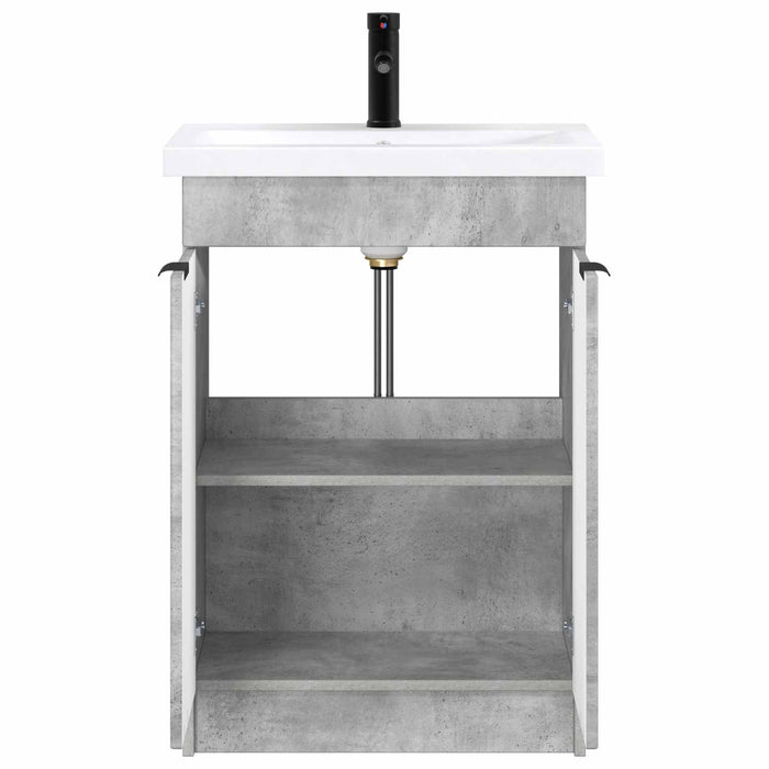 Set de mobilier pentru baie Gri Beton 56 x 37,5 x 81 cm WALTI