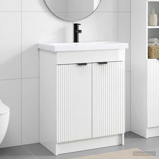 Set de mobilier pentru baie Alb foarte lucios 56 x 37,5 x 81 cm - WALTI WALTI