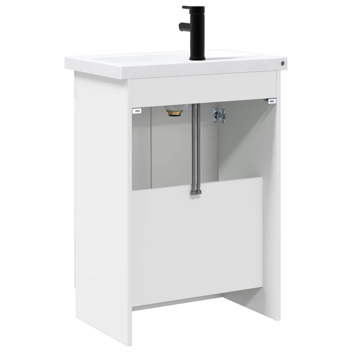 Set de mobilier pentru baie Alb foarte lucios 56 x 37,5 x 81 cm WALTI