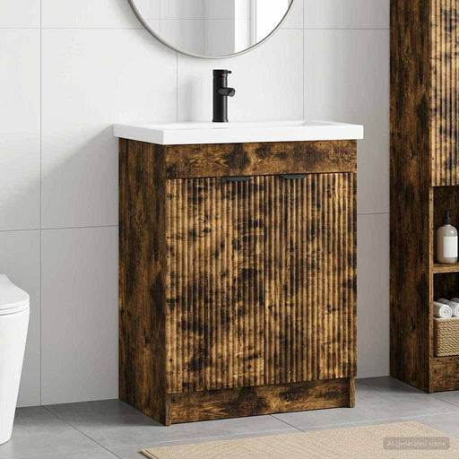 Set de mobilier pentru baie Stejar fumuriu 56 x 37,5 x 81 cm - WALTI WALTI