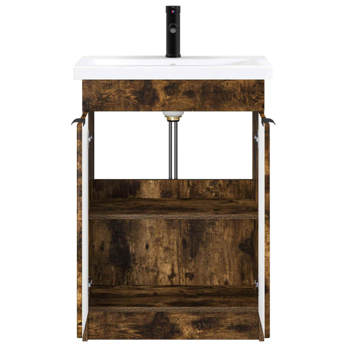 Set de mobilier pentru baie Stejar fumuriu 56 x 37,5 x 81 cm WALTI