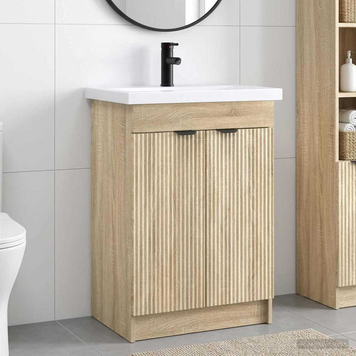 Set de mobilier pentru baie Stejar Sonoma 78,5 x 37,5 x 81 cm WALTI