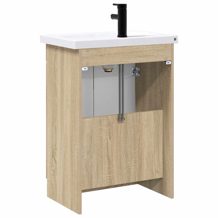 Set de mobilier pentru baie Stejar Sonoma 78,5 x 37,5 x 81 cm WALTI