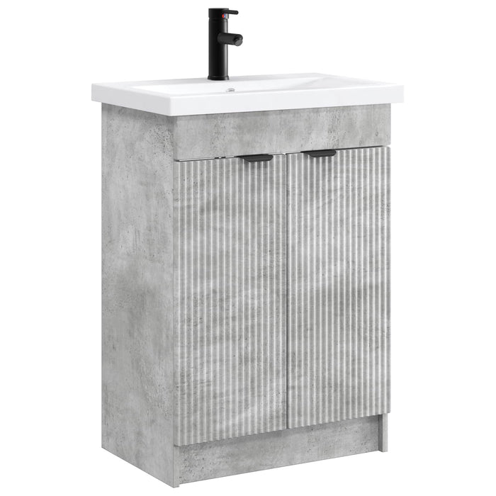 Set de mobilier pentru baie Gri Beton 78,5 x 37,5 x 81 cm WALTI