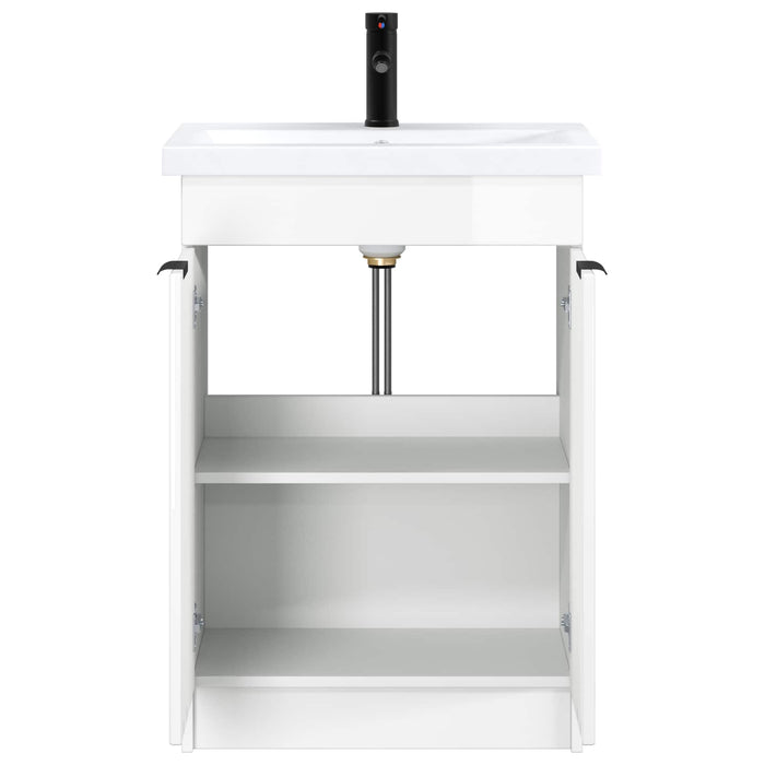 Set de mobilier pentru baie Alb foarte lucios WALTI