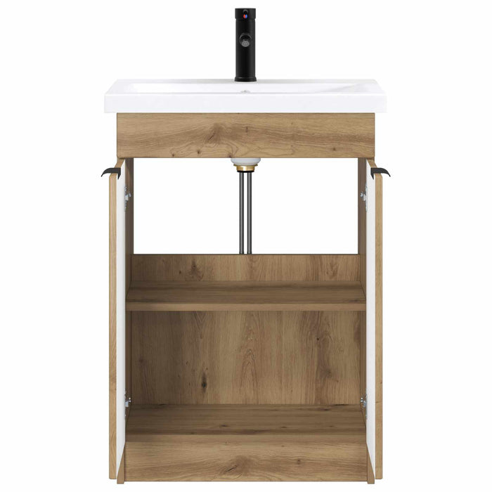 Set de mobilier pentru baie Stejar Artizanal WALTI