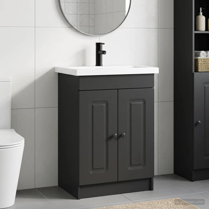 Set de mobilier pentru baie Negru 56 x 37,5 x 81 cm WALTI