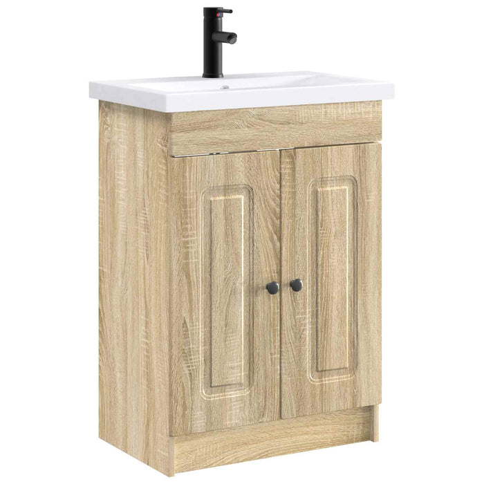Set de mobilier pentru baie Stejar Sonoma 56 x 37,5 x 81 cm WALTI