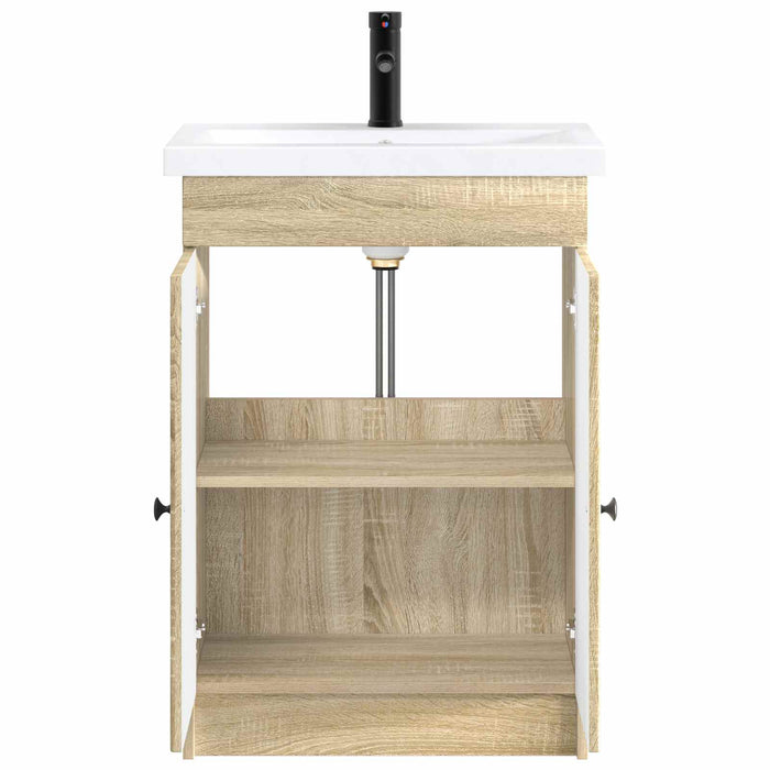 Set de mobilier pentru baie Stejar Sonoma 56 x 37,5 x 81 cm WALTI