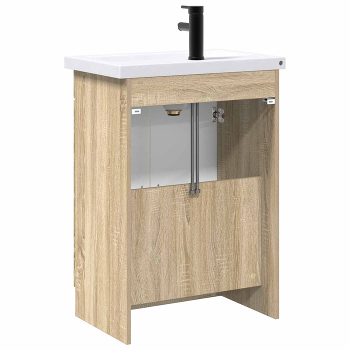 Set de mobilier pentru baie Stejar Sonoma 56 x 37,5 x 81 cm WALTI