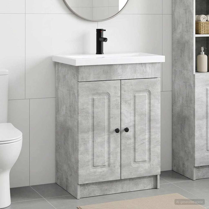 Set de mobilier pentru baie Gri Beton 56 x 37,5 x 81 cm WALTI