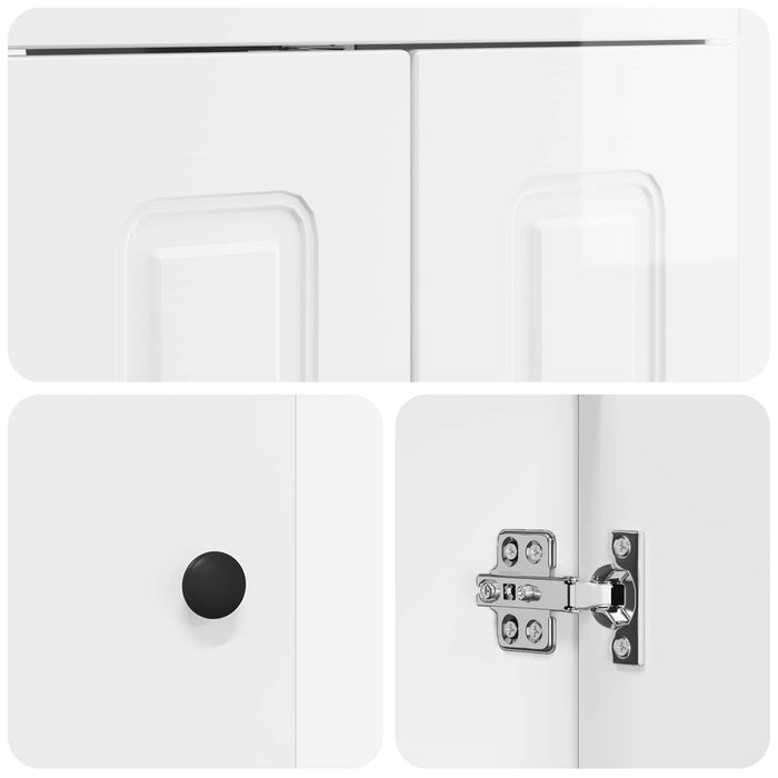 Set de mobilier pentru baie Alb foarte lucios 56 x 37,5 x 81 cm WALTI