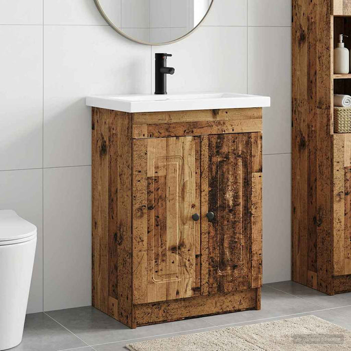 Set de mobilier pentru baie Lemn vechi 56 x 37,5 x 81 cm WALTI