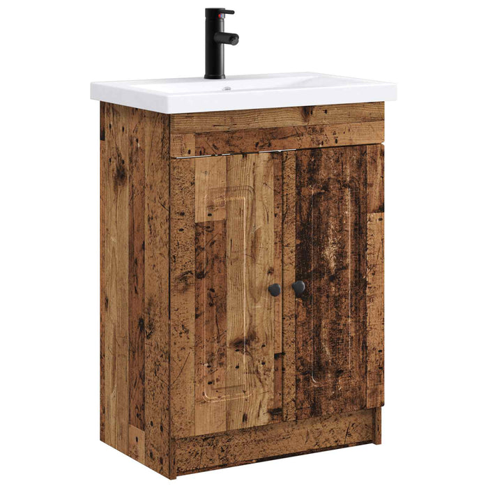 Set de mobilier pentru baie Lemn vechi 56 x 37,5 x 81 cm WALTI