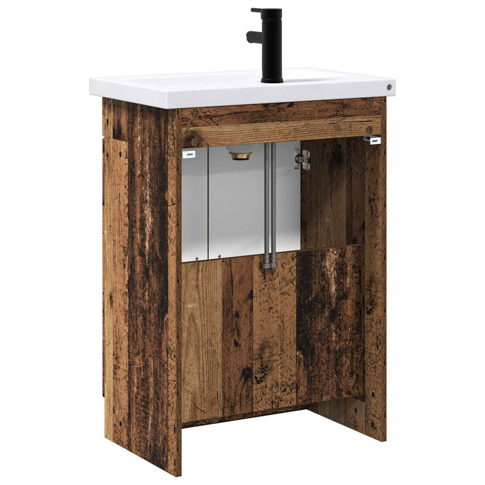 Set de mobilier pentru baie Lemn vechi 56 x 37,5 x 81 cm WALTI