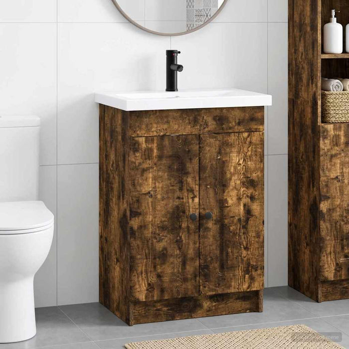 Set de mobilier pentru baie Stejar fumuriu 78,5 x 37,5 x 81 cm WALTI