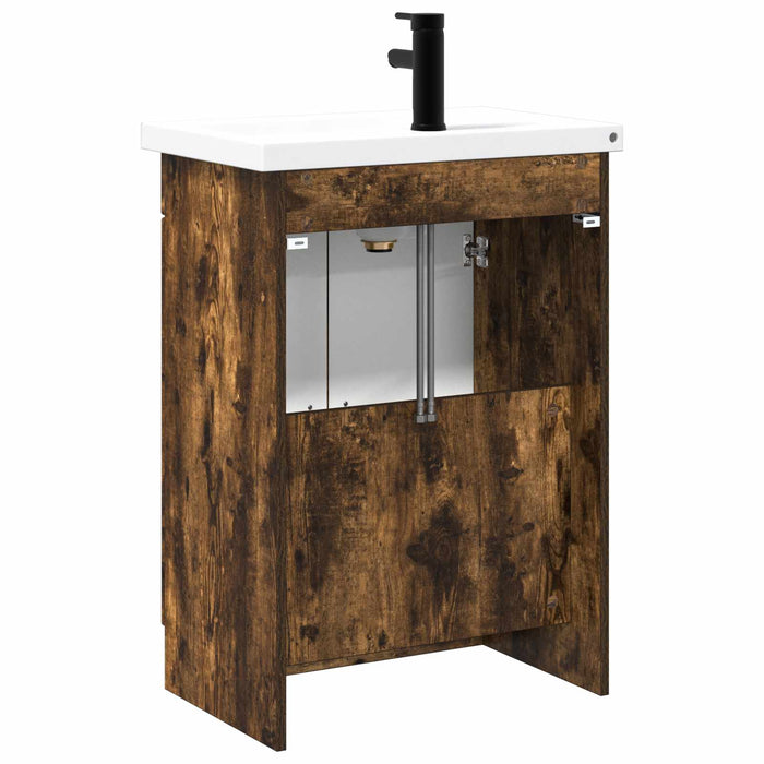 Set de mobilier pentru baie Stejar fumuriu 78,5 x 37,5 x 81 cm WALTI