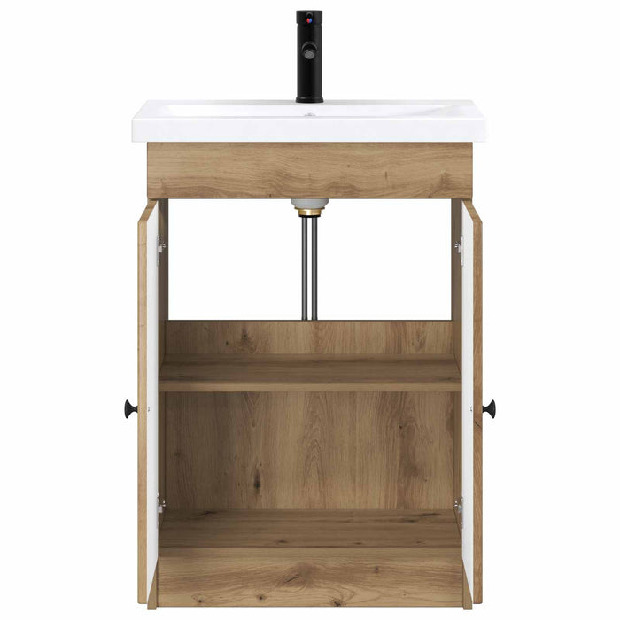Set de mobilier pentru baie Stejar Artizanal WALTI