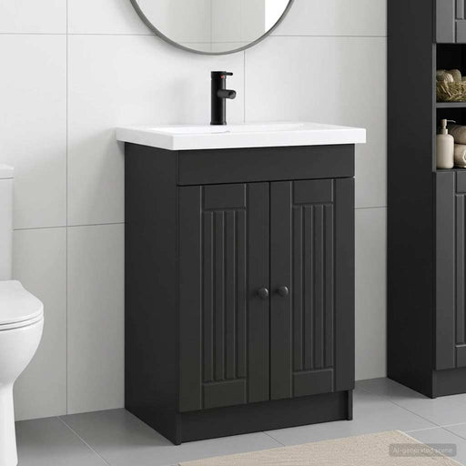Set de mobilier pentru baie Negru 56 x 37,5 x 81 cm - WALTI WALTI