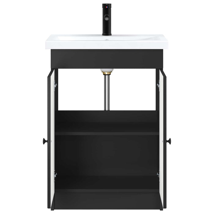 Set de mobilier pentru baie Negru 56 x 37,5 x 81 cm WALTI