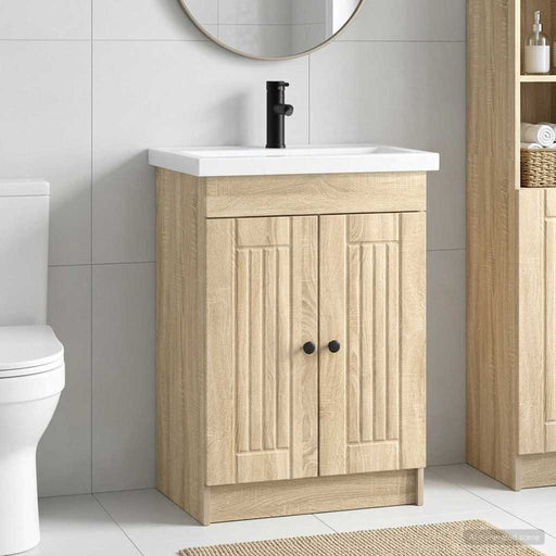 Set de mobilier pentru baie Stejar Sonoma 56 x 37,5 x 81 cm - WALTI WALTI