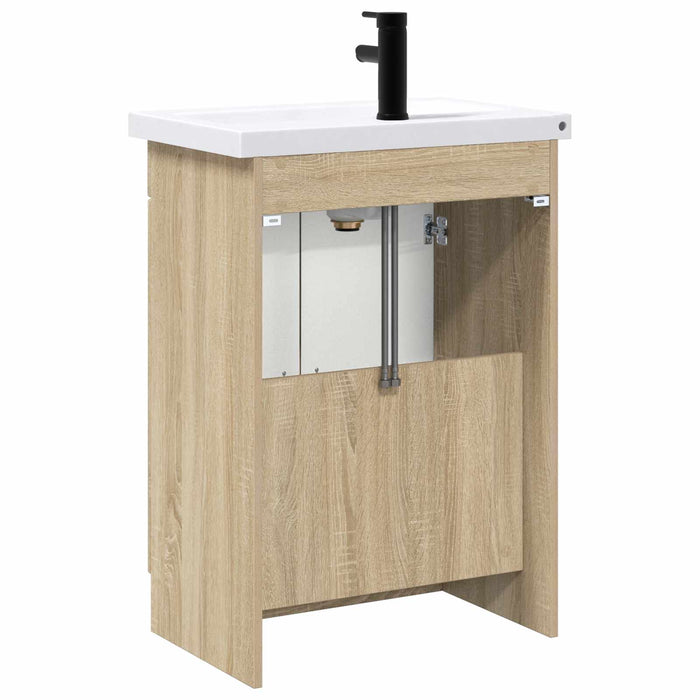 Set de mobilier pentru baie Stejar Sonoma 56 x 37,5 x 81 cm WALTI