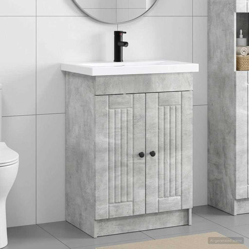 Set de mobilier pentru baie Gri Beton 56 x 37,5 x 81 cm - WALTI WALTI