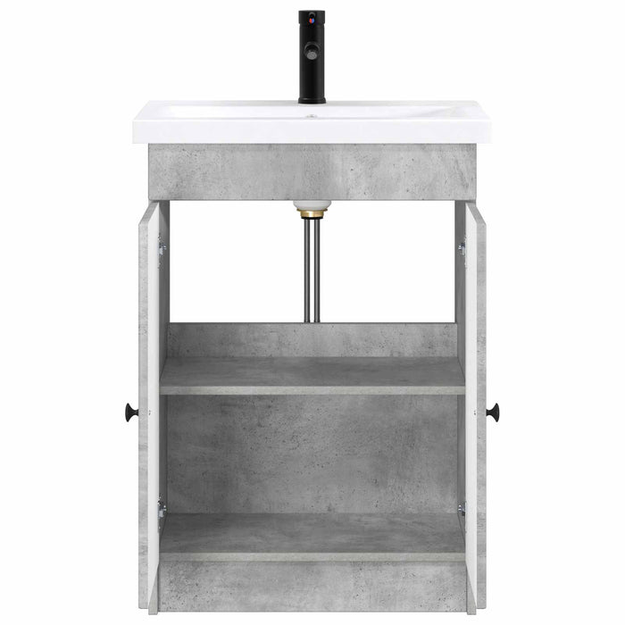 Set de mobilier pentru baie Gri Beton 56 x 37,5 x 81 cm WALTI