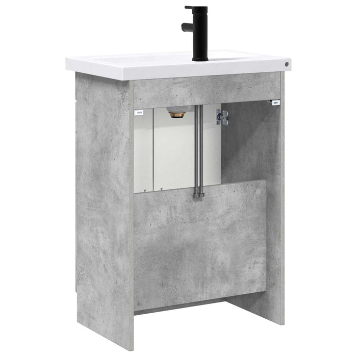 Set de mobilier pentru baie Gri Beton 56 x 37,5 x 81 cm WALTI